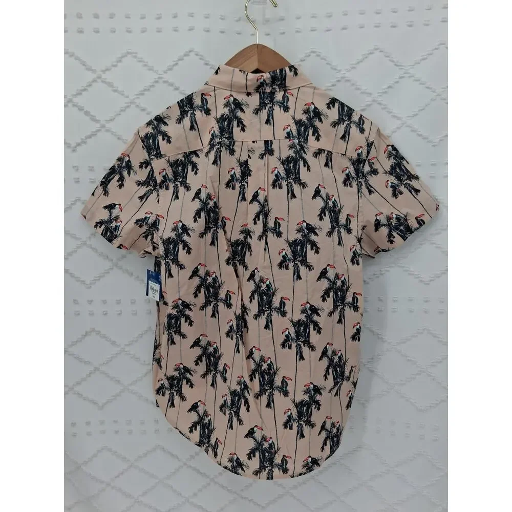 Tropical summer vibes Arizona Jean camp shirt mens size medium Beachy vacation - Picture 3 of 9
